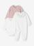 Babypakje 3-delige set in effen tricot vestje + babyslaappakje + body rozen - vertbaudet enfant 