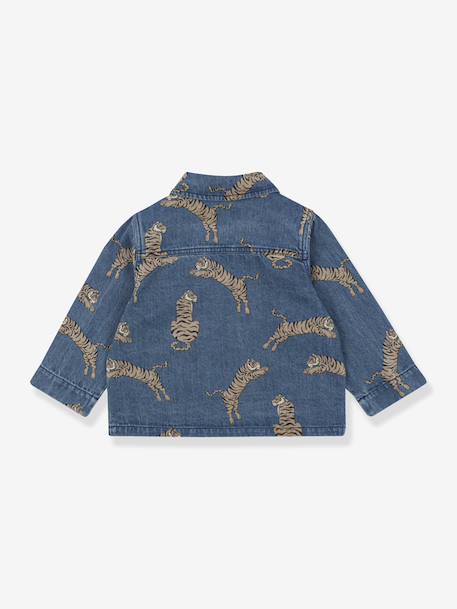 Jeansjas met tijgermotieven Magot KONGES SLOJD jeansblauw - vertbaudet enfant 
