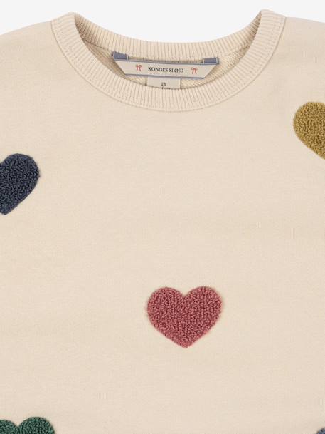 Lou sweater met hartmotieven KONGES SLOJD beige - vertbaudet enfant 