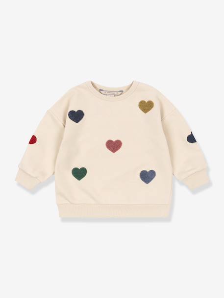 Lou sweater met hartmotieven KONGES SLOJD beige - vertbaudet enfant 