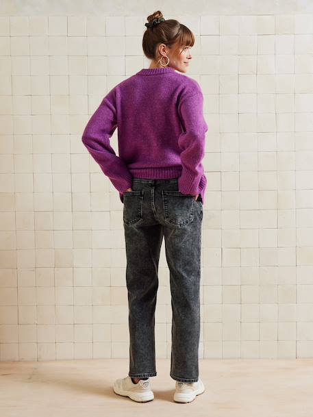 Rechtstreeks zwangerschapsbroek met naadloze band denimgrijs+ecru+ongewassen denim+stone - vertbaudet enfant 