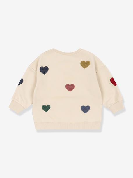 Lou sweater met hartmotieven KONGES SLOJD beige - vertbaudet enfant 