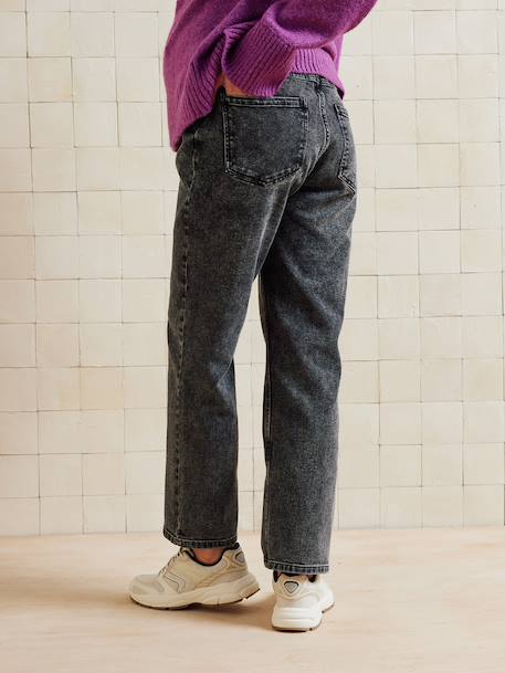 Rechtstreeks zwangerschapsbroek met naadloze band denimgrijs+ecru+ongewassen denim+stone - vertbaudet enfant 