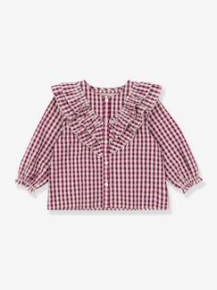 -Blouse met ruches voor meisjes met ruitjesmotieven KONGES SLOJD