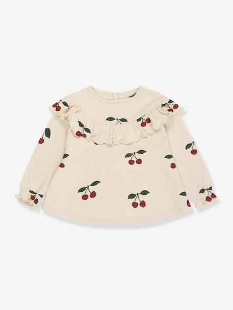Blouse met ruches voor meisjes met glitterdetails KONGES SLOJD beige - vertbaudet enfant 