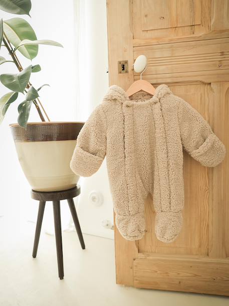 Gemengde combipilote met luipaardvoering capsule familie ENVIE DE FRAISE taupe - vertbaudet enfant 