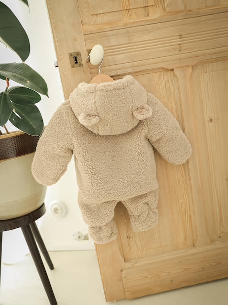 Gemengde combipilote met luipaardvoering capsule familie ENVIE DE FRAISE taupe - vertbaudet enfant 
