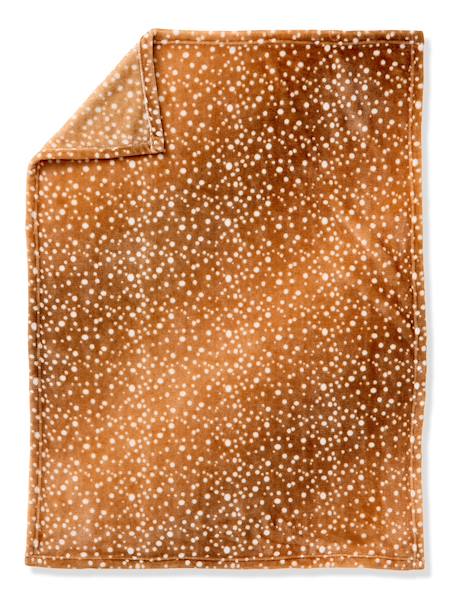 Bedrukte fleece deken. bruin, bedrukt+meerkleurig+rood, bedrukt+wit, bedrukt - vertbaudet enfant 