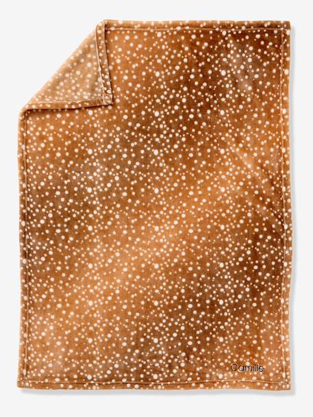 Bedrukte fleece deken. bruin, bedrukt+meerkleurig+rood, bedrukt+wit, bedrukt - vertbaudet enfant 