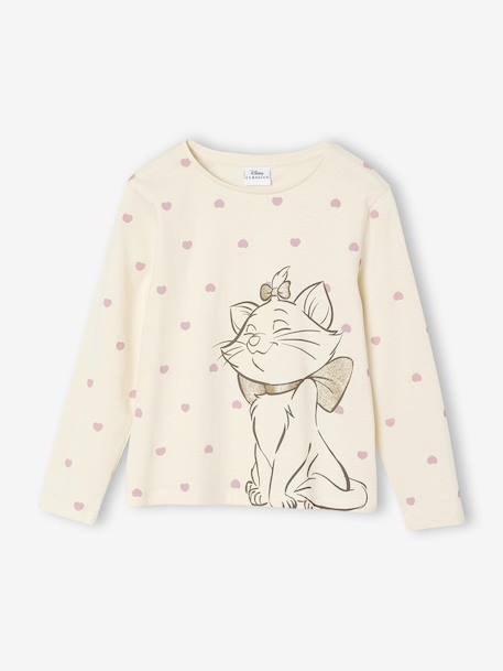 T-shirt met lange mouwen voor meisjes Disney® Marie les Aristochats ecru - vertbaudet enfant 