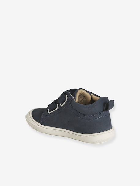 Soepele leren laarsjes voor de eerste stapjes van baby's blauw+felblauw+marineblauw - vertbaudet enfant 