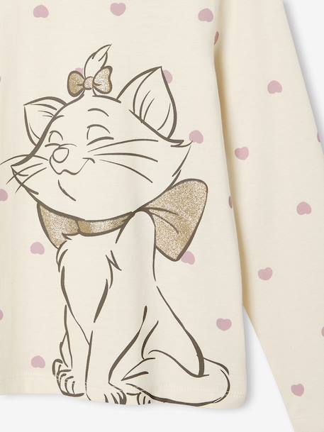 T-shirt met lange mouwen voor meisjes Disney® Marie les Aristochats ecru - vertbaudet enfant 