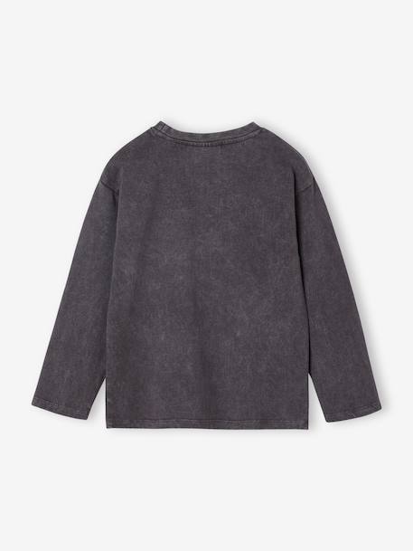 T-shirt met lange mouwen AC DC® jongen antraciet - vertbaudet enfant 