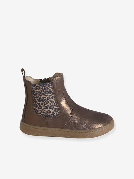 Leren meisjeslaarzen beige+brons+bruin+groen+kameel+marineblauw+oudroze - vertbaudet enfant 