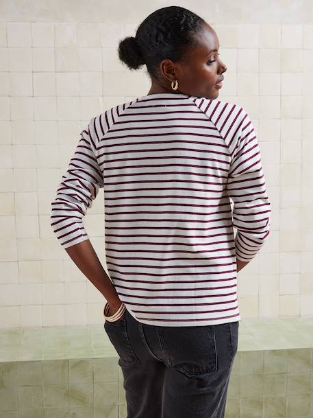 Wijde zwangerschapsjeans 6439+ongewassen denim - vertbaudet enfant 