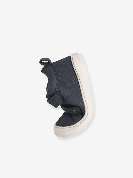 Soepele leren laarsjes voor de eerste stapjes van baby's blauw+felblauw+marineblauw - vertbaudet enfant 