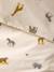 Bedset dekbedovertrek + kussensloop essentials voor kinderen WILD ANIMALS, met gerecycled katoen wit, bedrukt - vertbaudet enfant 