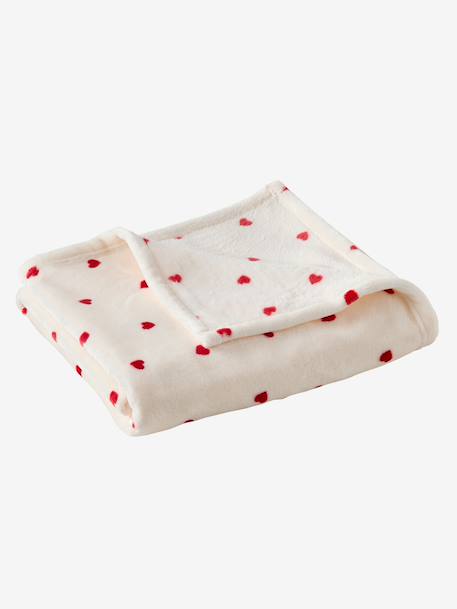 Bedrukte fleece deken. bruin, bedrukt+meerkleurig+rood, bedrukt+wit, bedrukt - vertbaudet enfant 