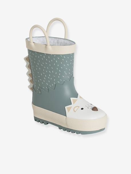 Gestreepte regenlaarzen voor baby groen, bedrukt+lichtblauw+marineblauw+marineblauw, gestreept - vertbaudet enfant 