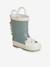 Gestreepte regenlaarzen voor baby groen, bedrukt+lichtblauw+marineblauw+marineblauw, gestreept - vertbaudet enfant 