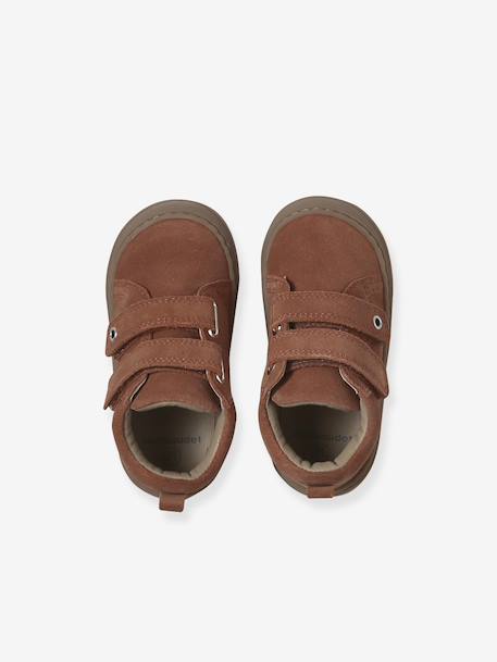Babyslofjes van zacht leer met antislip beige+blauw+bruin+chocoladebruin+felblauw+groen+oceaanblauw+okergeel+saliegroen+veel beige+veel bruin+veel groen - vertbaudet enfant 