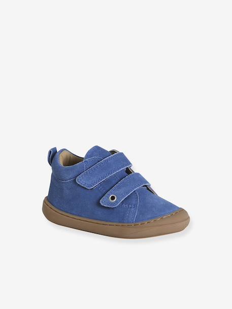 Babyslofjes van zacht leer met antislip beige+blauw+bruin+chocoladebruin+felblauw+groen+oceaanblauw+okergeel+saliegroen+veel beige+veel bruin+veel groen - vertbaudet enfant 