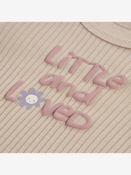 Set van 3 body's met korte mouwen beige - vertbaudet enfant 
