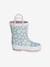 Regenlaarzen met motief voor baby's beige+blauw, bedrukt - vertbaudet enfant 