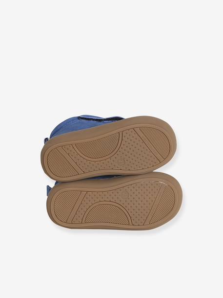Babyslofjes van zacht leer met antislip beige+blauw+bruin+chocoladebruin+felblauw+groen+oceaanblauw+okergeel+saliegroen+veel beige+veel bruin+veel groen - vertbaudet enfant 