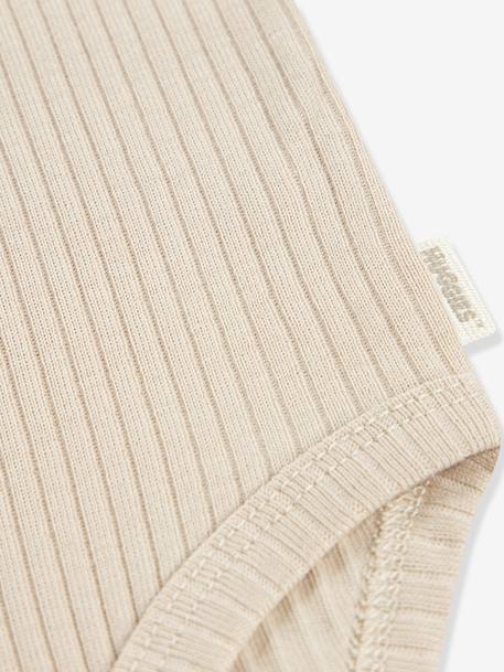 Set van 3 body's met korte mouwen beige - vertbaudet enfant 