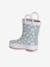 Regenlaarzen met motief voor baby's beige+blauw, bedrukt - vertbaudet enfant 