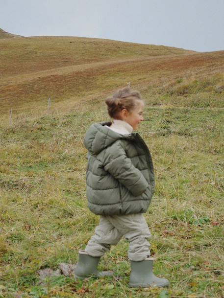 Donsjack ALPI KS103439 KONGES SLOJD groen+marineblauw+pruim - vertbaudet enfant 