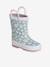 Regenlaarzen met motief voor baby's beige+blauw, bedrukt - vertbaudet enfant 