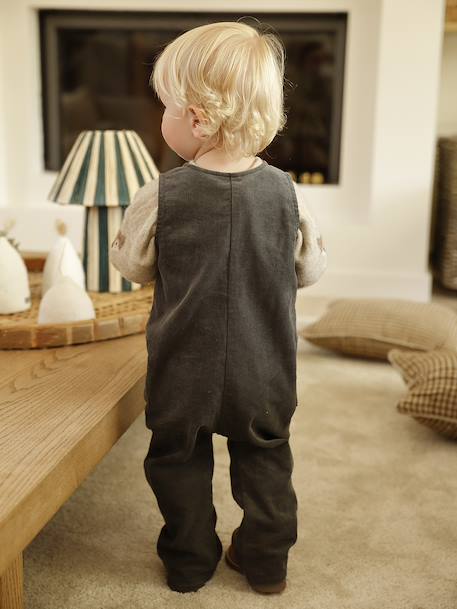Babypakje in ribfluweel antraciet - vertbaudet enfant 
