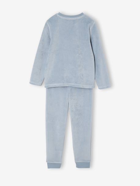Set van 2 jongenspyjama's fluweel/velours Pooldieren hemelsblauw - vertbaudet enfant 