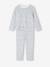 Set van 2 pyjama's fluweel/velours met bloemen voor meisjes ecru - vertbaudet enfant 