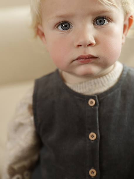 Babypakje in ribfluweel antraciet - vertbaudet enfant 