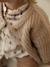 Babyvestje van grof gebreid breisel gemêleerd beige+saliegroen - vertbaudet enfant 