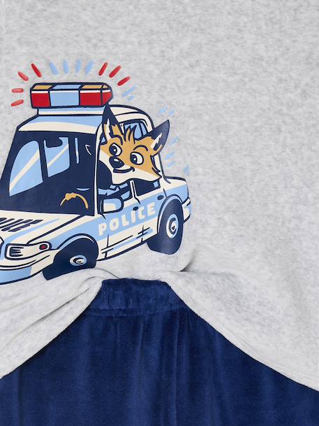 Set van 2 jongenspyjama's fluweel/velours Politie marineblauw - vertbaudet enfant 