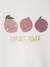 Set van 2 pyjama's voor meisjes in fluweel / velours Fruit ecru - vertbaudet enfant 