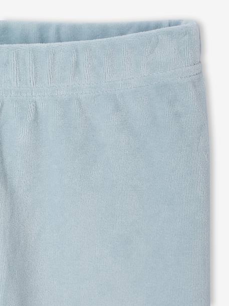 Set van 2 pyjama's fluweel/velours met bloemen voor meisjes ecru - vertbaudet enfant 