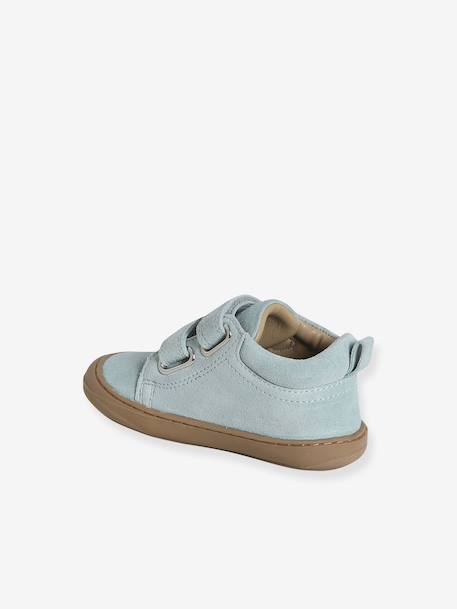 Zachte lederen baby-slofjes voor de eerste stapjes beige, bedrukt+blauw, bedrukt+brons+goud+groen, bedrukt+oudroze+roze (poederkleur)+roze, bedrukt+rozen+turquoiseblauw+veel roze+zachtpaars - vertbaudet enfant 