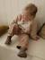 Babyvestje van grof gebreid breisel gemêleerd beige+saliegroen - vertbaudet enfant 