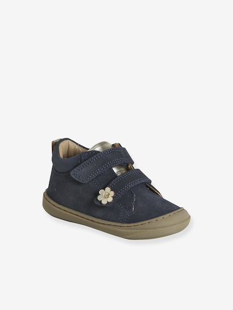 Soepele leren laarsjes voor de eerste stapjes van baby's bordeauxrood+fuchsia+goud+lichtgeel+marineblauw+rozen - vertbaudet enfant 