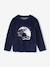 Pyjama  fluweel / velours  met raketprint voor jongens marineblauw - vertbaudet enfant 