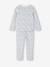 Set van 2 pyjama's fluweel/velours met bloemen voor meisjes ecru - vertbaudet enfant 