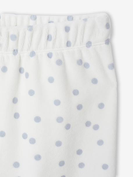 Pyjama  fluweel / velours  voor meisjes Konijn hemelsblauw - vertbaudet enfant 