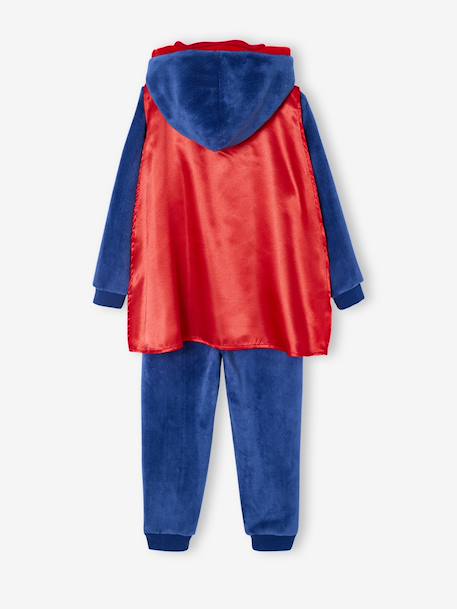 Combi pyjama superheld: cape + afneembaar masker koningsblauw - vertbaudet enfant 