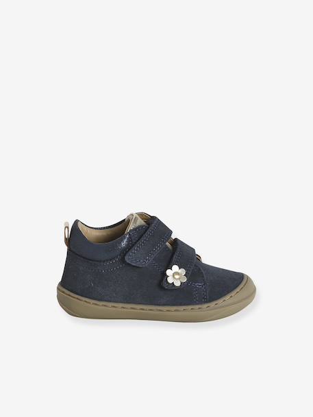 Soepele leren laarsjes voor de eerste stapjes van baby's bordeauxrood+fuchsia+goud+lichtgeel+marineblauw+rozen - vertbaudet enfant 