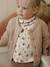 Babyvestje van grof gebreid breisel gemêleerd beige+saliegroen - vertbaudet enfant 